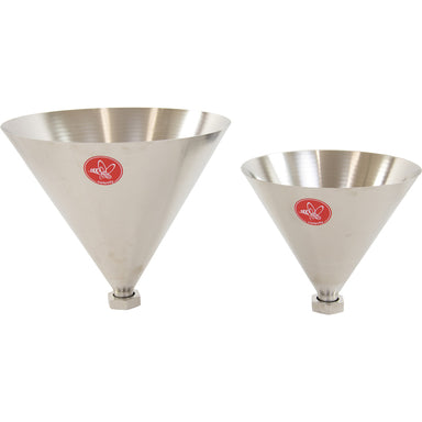 Swienty 10 litre and 20 litre hoppers shown side by side