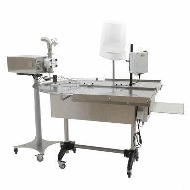 Swienty PRO filling station with DANA api MATIC 2000+, 100 cm turntable and lid-fitting workstation