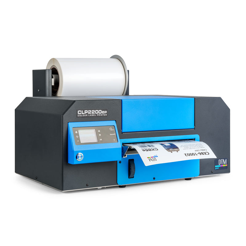 DTM clp2200ep colour label printer front right