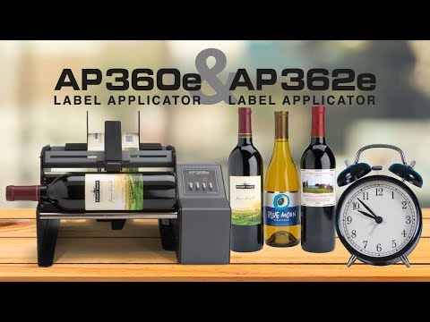 DTM AP360e round bottle label applicator demonstration