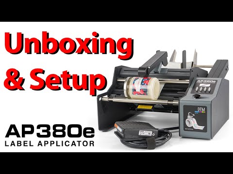 DTM AP380e label applicator unboxing and setup