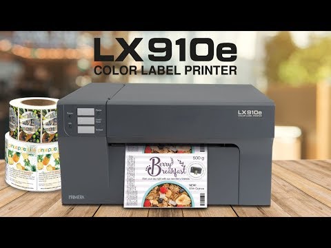 DTM LX910e wide-format colour label printer demonstration