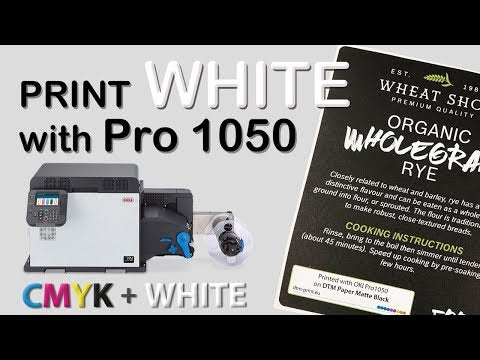 DTM Pro1050 CMYK and white label printer demonstration